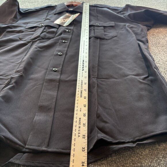ELBECO TexTrop2 NWT Black Short Sleeve Button Up Uniform Shirt Men's Size 17.5" - Picture 10 of 11